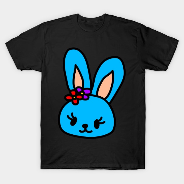Blue bunny T-Shirt by Dominic Becker